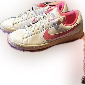 Nike White and Hot Pink Athletic Shoes